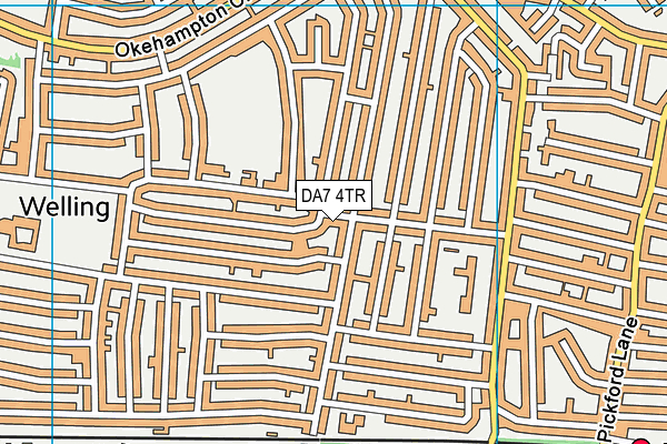 DA7 4TR map - OS VectorMap District (Ordnance Survey)