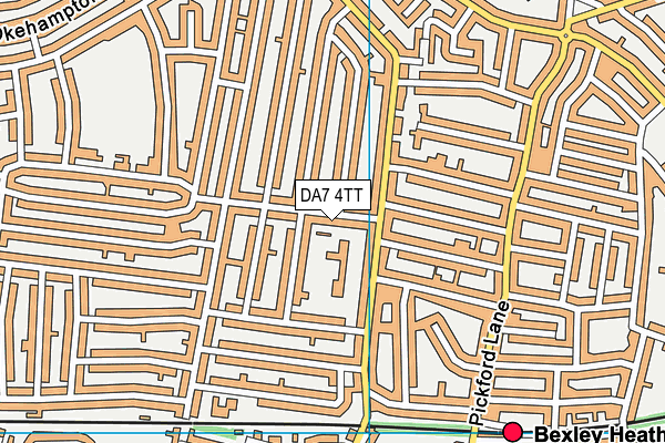 DA7 4TT map - OS VectorMap District (Ordnance Survey)