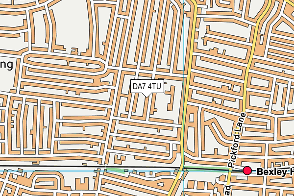 DA7 4TU map - OS VectorMap District (Ordnance Survey)