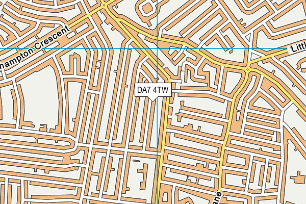 DA7 4TW map - OS VectorMap District (Ordnance Survey)