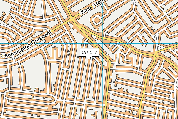 DA7 4TZ map - OS VectorMap District (Ordnance Survey)