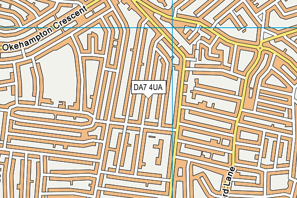 DA7 4UA map - OS VectorMap District (Ordnance Survey)
