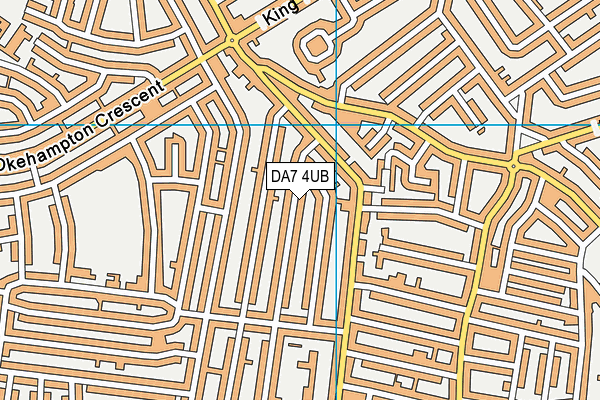 DA7 4UB map - OS VectorMap District (Ordnance Survey)