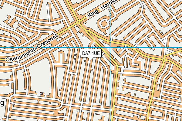 DA7 4UE map - OS VectorMap District (Ordnance Survey)