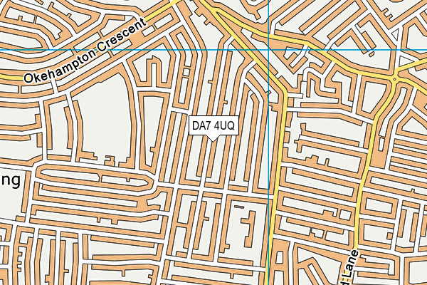 DA7 4UQ map - OS VectorMap District (Ordnance Survey)
