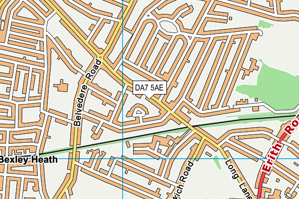 DA7 5AE map - OS VectorMap District (Ordnance Survey)
