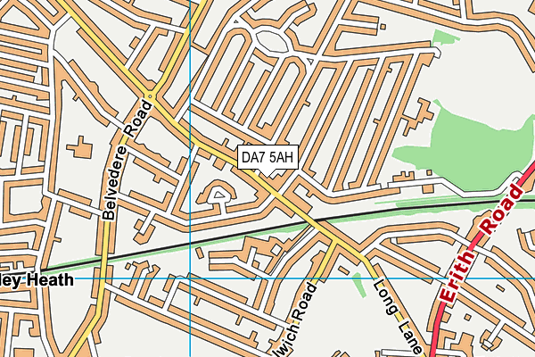 DA7 5AH map - OS VectorMap District (Ordnance Survey)