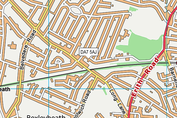 DA7 5AJ map - OS VectorMap District (Ordnance Survey)
