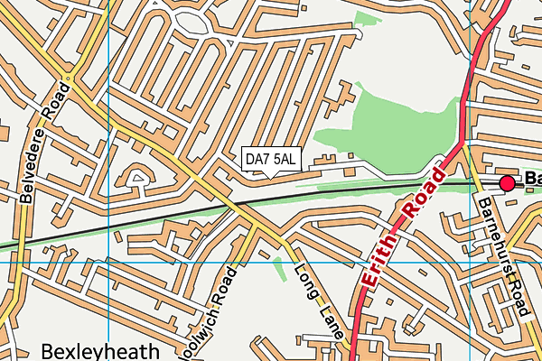DA7 5AL map - OS VectorMap District (Ordnance Survey)