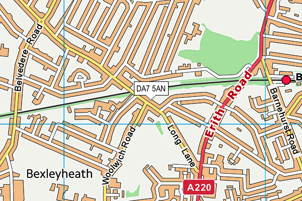 DA7 5AN map - OS VectorMap District (Ordnance Survey)