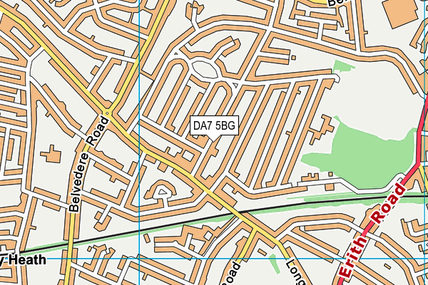 DA7 5BG map - OS VectorMap District (Ordnance Survey)