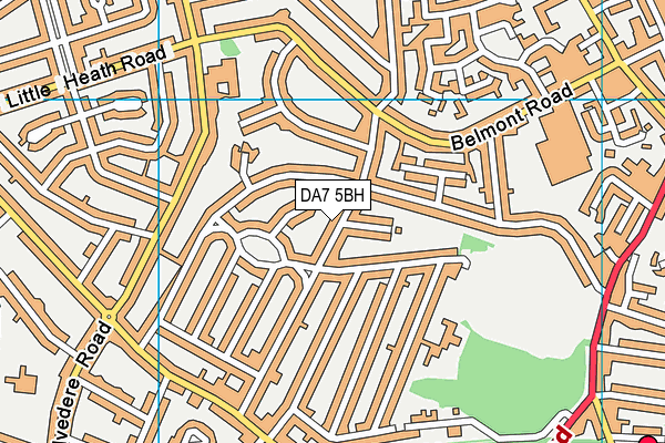 DA7 5BH map - OS VectorMap District (Ordnance Survey)