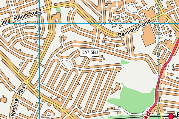DA7 5BJ map - OS VectorMap District (Ordnance Survey)
