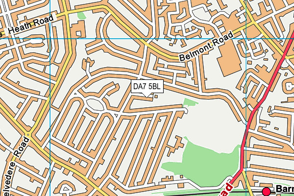 DA7 5BL map - OS VectorMap District (Ordnance Survey)