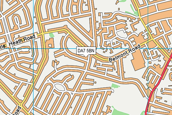 DA7 5BN map - OS VectorMap District (Ordnance Survey)