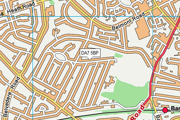 DA7 5BP map - OS VectorMap District (Ordnance Survey)