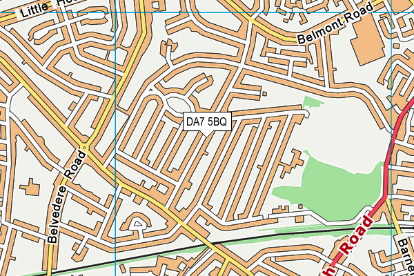DA7 5BQ map - OS VectorMap District (Ordnance Survey)