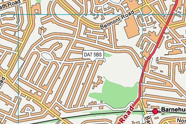 Bursted Wood Primary School map (DA7 5BS) - OS VectorMap District (Ordnance Survey)