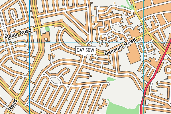DA7 5BW map - OS VectorMap District (Ordnance Survey)