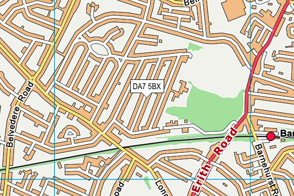 DA7 5BX map - OS VectorMap District (Ordnance Survey)