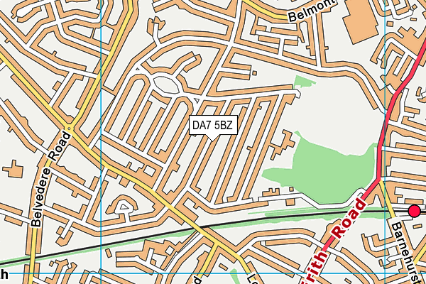 DA7 5BZ map - OS VectorMap District (Ordnance Survey)