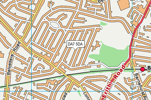 DA7 5DA map - OS VectorMap District (Ordnance Survey)