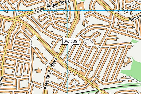DA7 5DG map - OS VectorMap District (Ordnance Survey)