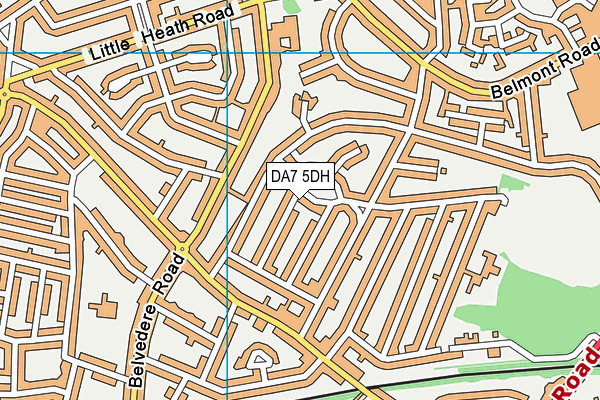 DA7 5DH map - OS VectorMap District (Ordnance Survey)
