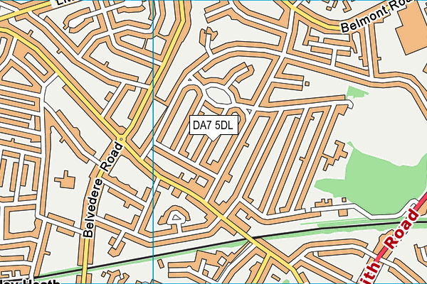 DA7 5DL map - OS VectorMap District (Ordnance Survey)