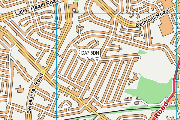 DA7 5DN map - OS VectorMap District (Ordnance Survey)