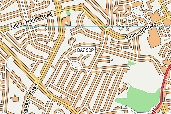 DA7 5DP map - OS VectorMap District (Ordnance Survey)