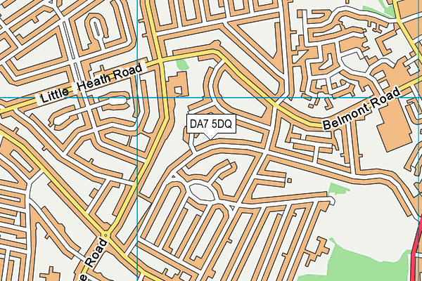 DA7 5DQ map - OS VectorMap District (Ordnance Survey)
