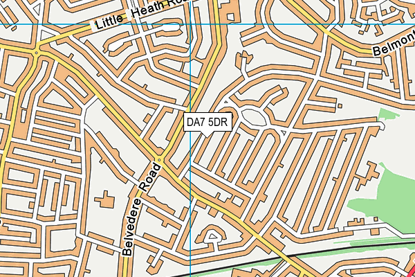 DA7 5DR map - OS VectorMap District (Ordnance Survey)