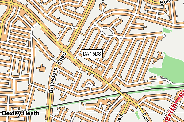 DA7 5DS map - OS VectorMap District (Ordnance Survey)