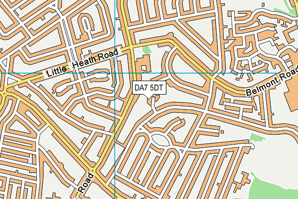 DA7 5DT map - OS VectorMap District (Ordnance Survey)