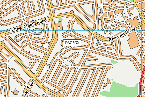 DA7 5DX map - OS VectorMap District (Ordnance Survey)