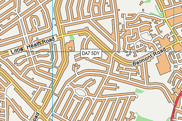 DA7 5DY map - OS VectorMap District (Ordnance Survey)