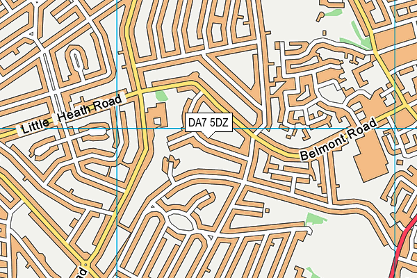 DA7 5DZ map - OS VectorMap District (Ordnance Survey)