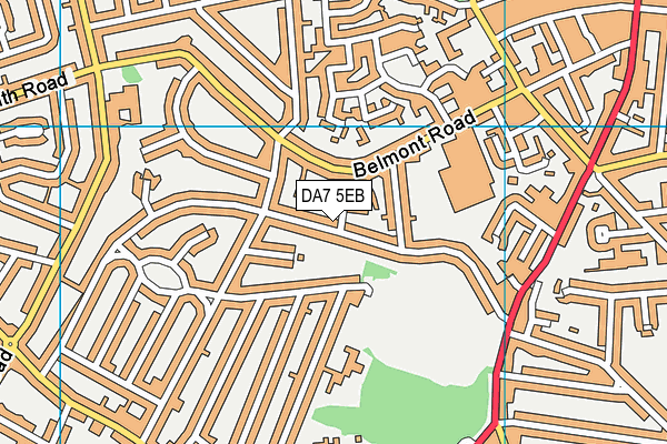 DA7 5EB map - OS VectorMap District (Ordnance Survey)