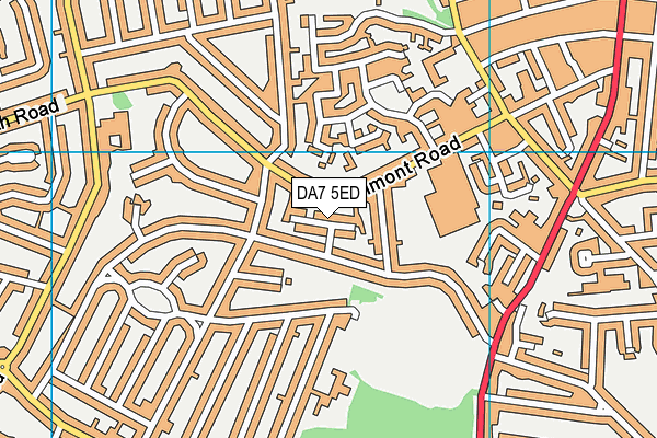 DA7 5ED map - OS VectorMap District (Ordnance Survey)
