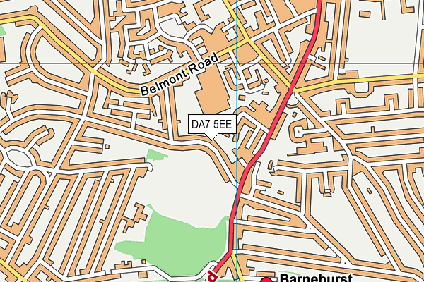 DA7 5EE map - OS VectorMap District (Ordnance Survey)