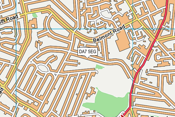 DA7 5EG map - OS VectorMap District (Ordnance Survey)