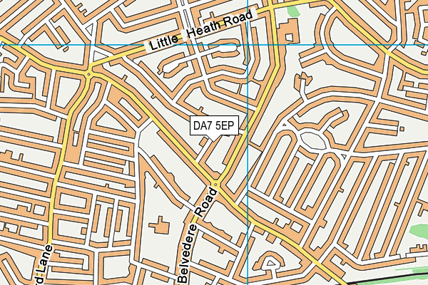 DA7 5EP map - OS VectorMap District (Ordnance Survey)