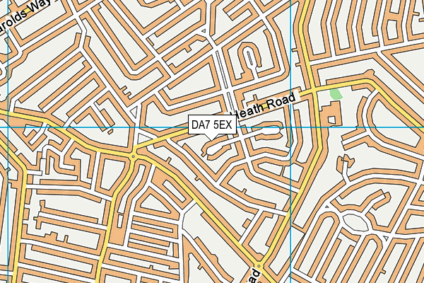 DA7 5EX map - OS VectorMap District (Ordnance Survey)