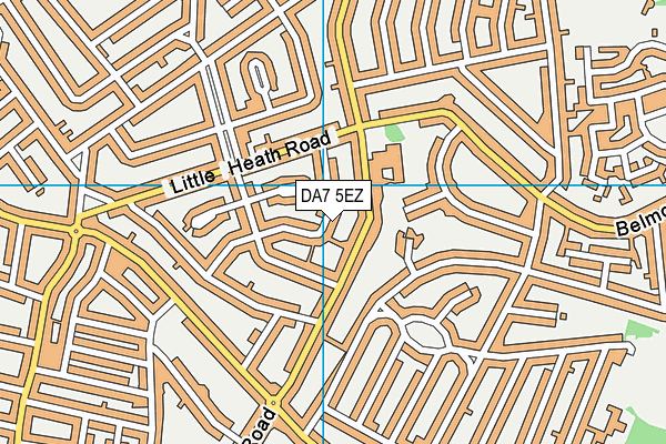DA7 5EZ map - OS VectorMap District (Ordnance Survey)