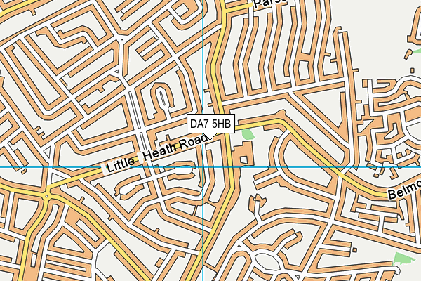 DA7 5HB map - OS VectorMap District (Ordnance Survey)