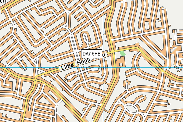 DA7 5HE map - OS VectorMap District (Ordnance Survey)