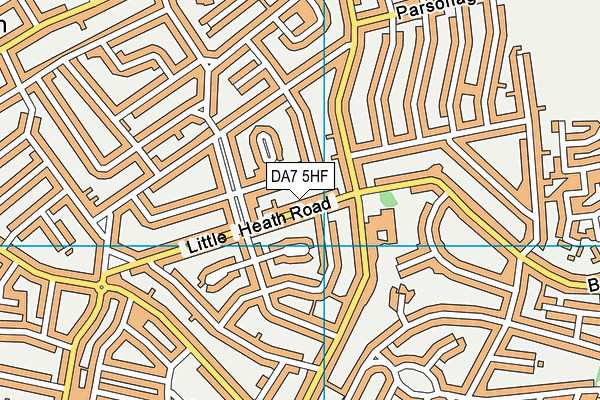 DA7 5HF map - OS VectorMap District (Ordnance Survey)