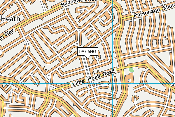 DA7 5HG map - OS VectorMap District (Ordnance Survey)