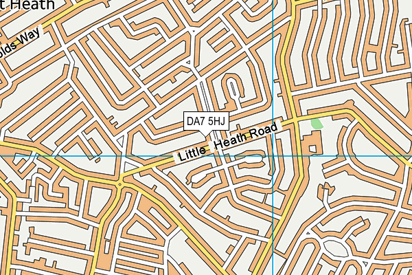 DA7 5HJ map - OS VectorMap District (Ordnance Survey)
